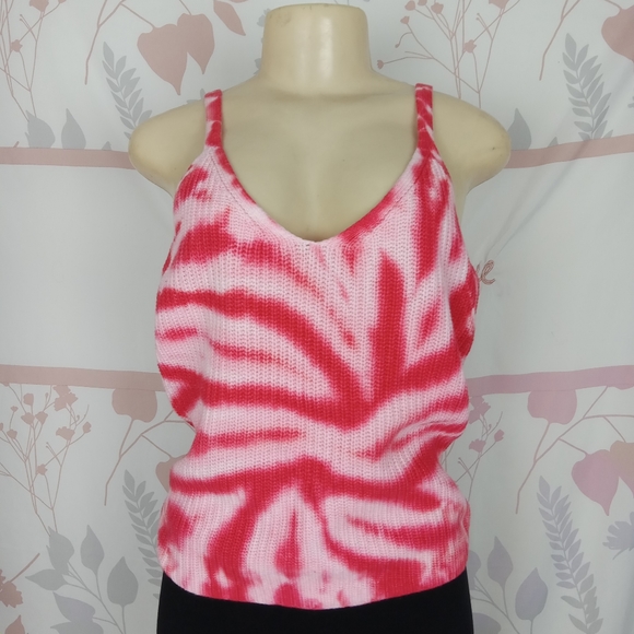 Fred Meyer Sweater spaghetti top Size L tie dye - Picture 1 of 8